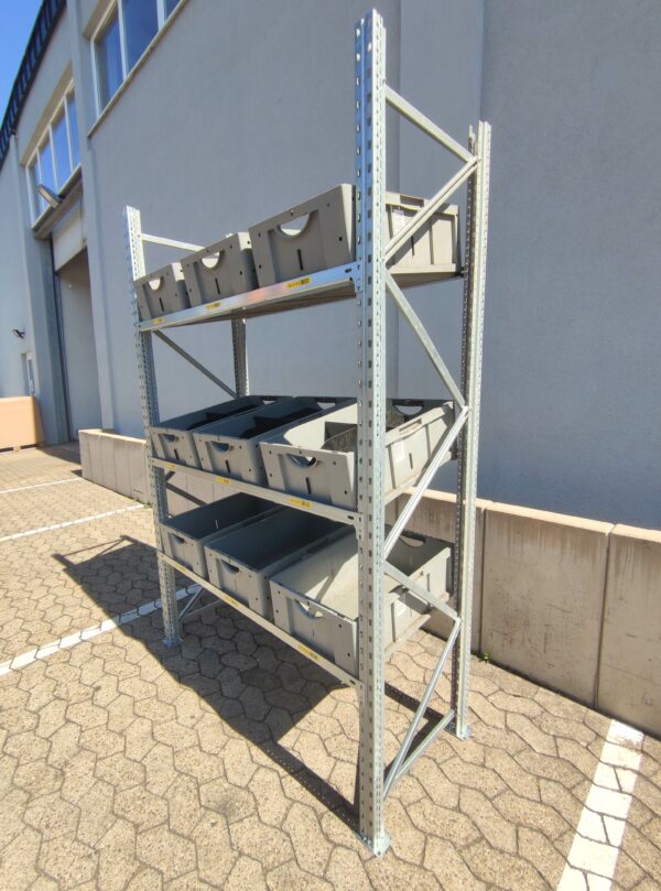 Bito SF4 Fachbodenregal / Höhe 2500mm / Max Feldlast 500kg / Tiefe 600mm / Fachbodenlänge 1300mm / gesamt ca. 14m – Bild 3