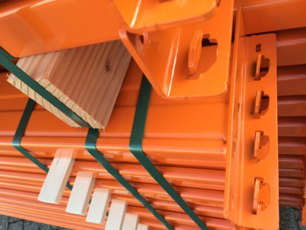 Stow Regalsystem PLFB13/ 330x Rahmen Höhe 11.250mm / Tiefe 1.100mm / Feldlast max. 12.000kg / 3000x Traversen PNB0443 (130x50) Länge 2.700mm / 3.000Kg Fachlast / RAL2004 reinorange / 5400 Stellplätze – Bild 6