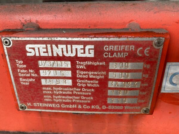 STEINWEG Dachziegel Klammer / Typ DZ3/115 / Baujahr 1998 / Seriennummer 9206 – Bild 3