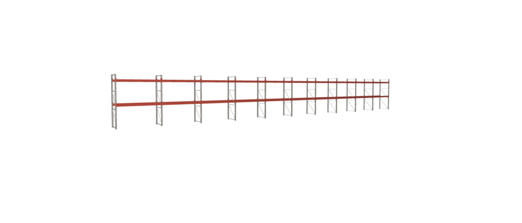 Meta Palettenregal MULTIPAL | 90 Stellplätze | Höhe 3.300 mm | Neu
