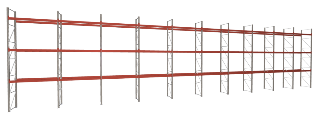 Meta Palettenregal MULTIPAL | 120 Stellplätze | Höhe 6.600 mm | Neu