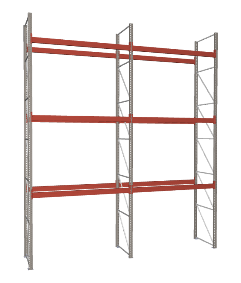 Meta Palettenregal MULTIPAL | 120 Stellplätze | Höhe 6.600 mm | Neu