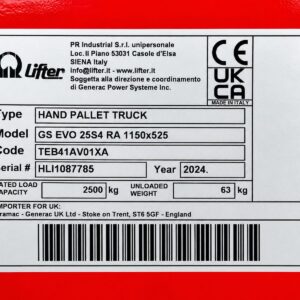 GS EVO pallet truck | Lift height 200 mm | Capacity 2,500 kg | New, image 3 of 3